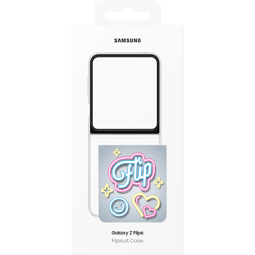 Etui Samsung FlipSuit do Galaxy Z Flip7 FE / Z Flip6, przezroczyste z wymienną płytką
